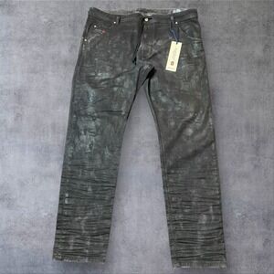 Diesel Krooley Black Denim Jogg Jeans Pants  Mens 40X32 069AS Stretch Comfort